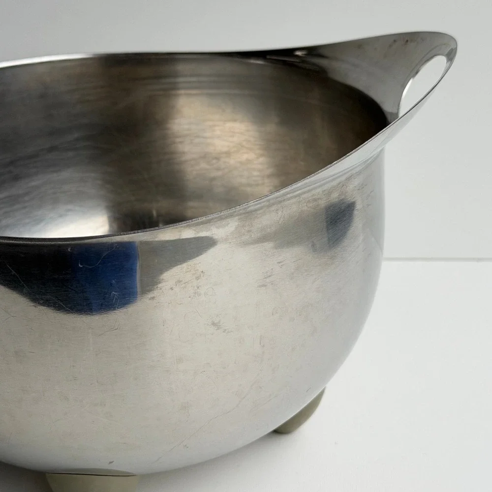 Vintage 1985 Michael Graves Design‎ Stainless Steel Footed Mixing Bowl Italian